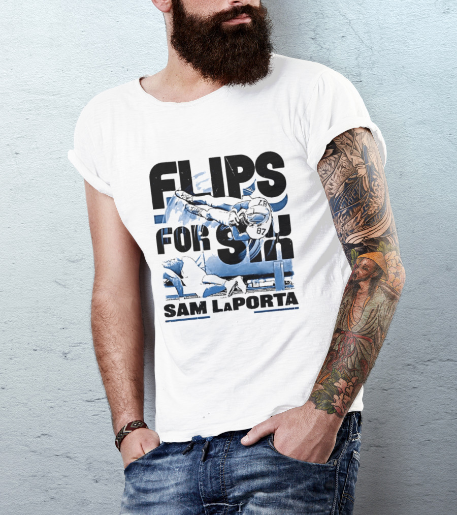 Sam Laporta Flips For Six Detroit Football T-Shirt