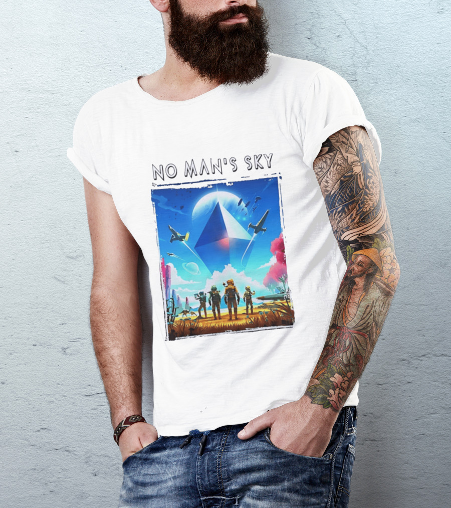 No Man's Sky Adventure With Spacecrafts And Explorers T-Shirt