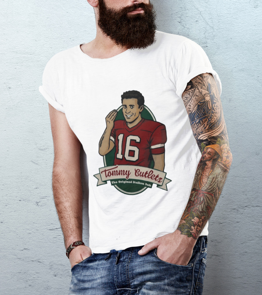 Tommy DeVito 16 Football Jersey Tommy Cutlets The Original Italian Sub T-Shirt
