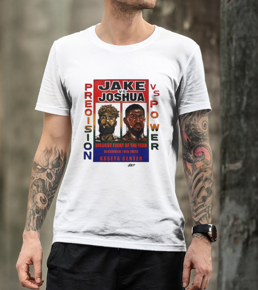 Jake Paul Vs Anthony Joshua Precision Vs Power Biggest Fight Of The Year December 19th 2025 Kaseya Center T-Shirt