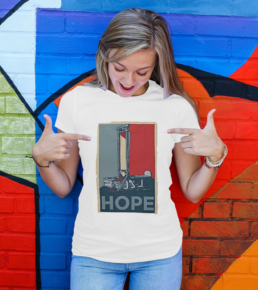 Hope Guillotine Vintage Style Political Icon Concept T-Shirt