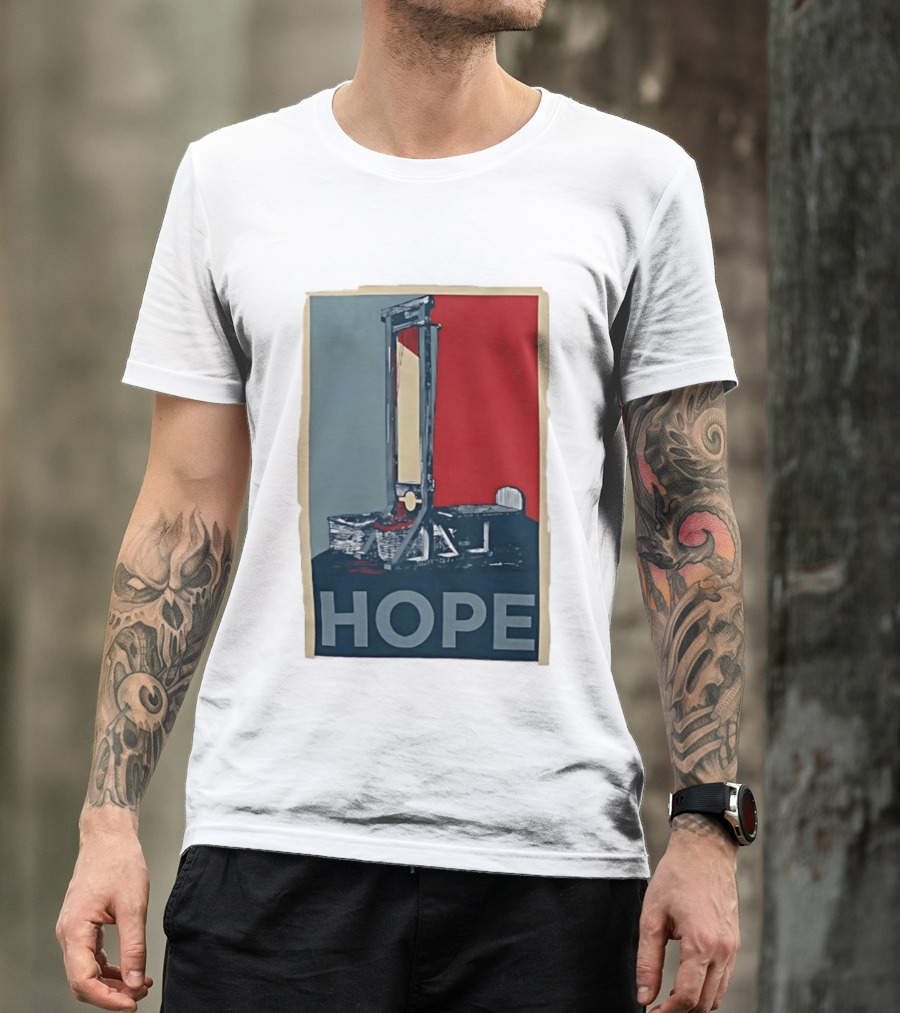 Hope Guillotine Vintage Style Political Icon Concept T-Shirt