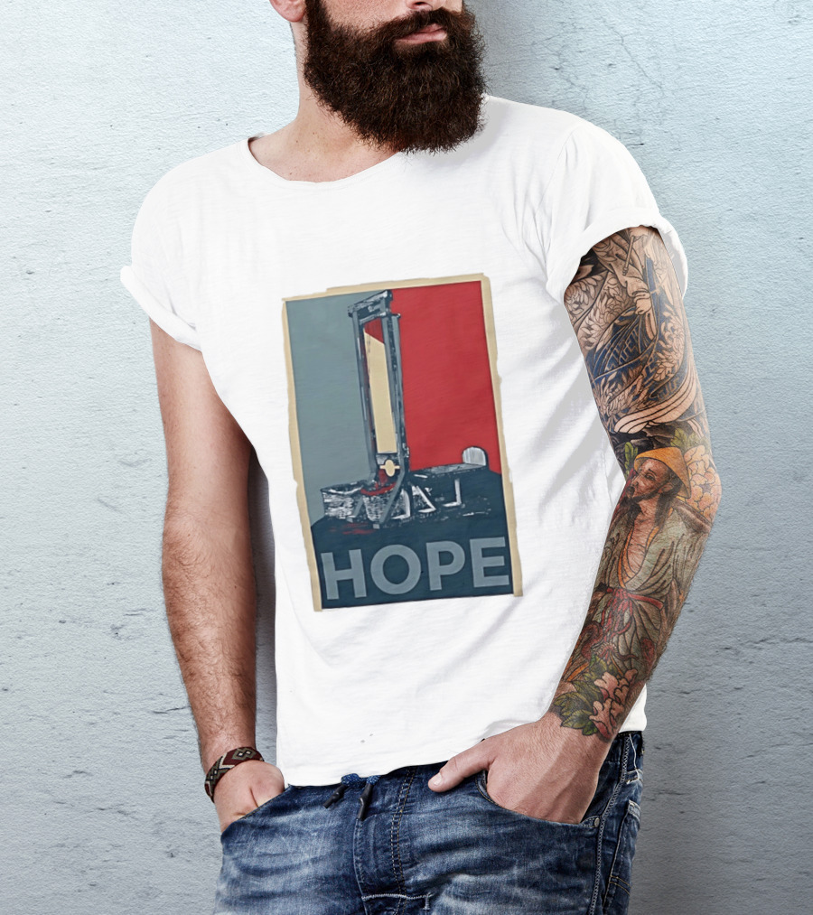 Hope Guillotine Vintage Style Political Icon Concept T-Shirt