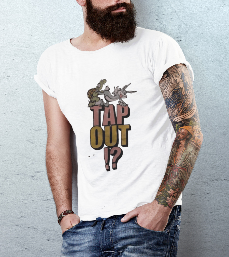 Turtle And Rabbit Tap Out Wrestling Match Showdown T-Shirt