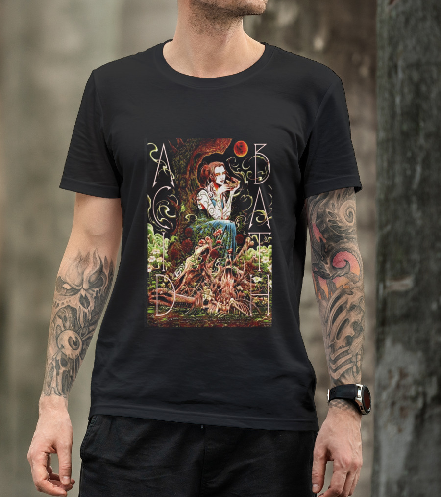 Acid Bath Seattle 2026 Concert Ethereal Woman And Enchanted Forest Scene With Red Moon T-Shirt