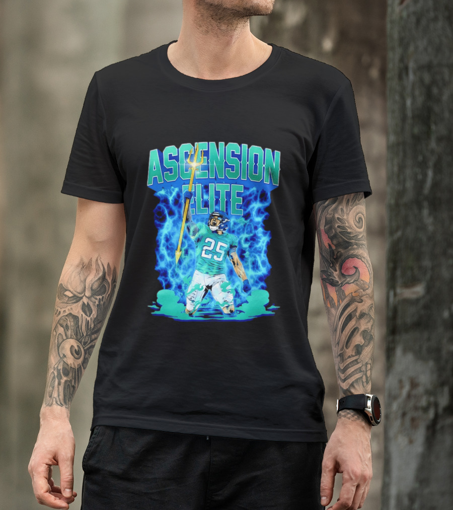 Ascension Elite 25 Football Player Trident Lightning Energy T-Shirt