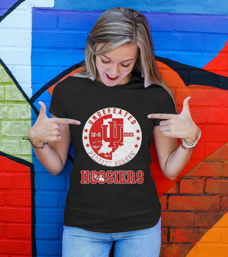 Indiana Hoosiers 12 0 Undefeated 2025 Perfect Season T-Shirt