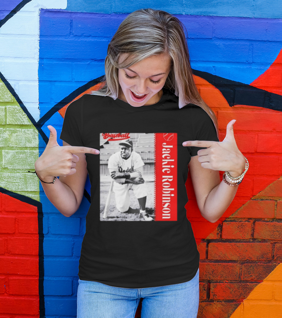 Jackie Robinson Brooklyn Dodgers MLB Baseball Legend T-Shirt