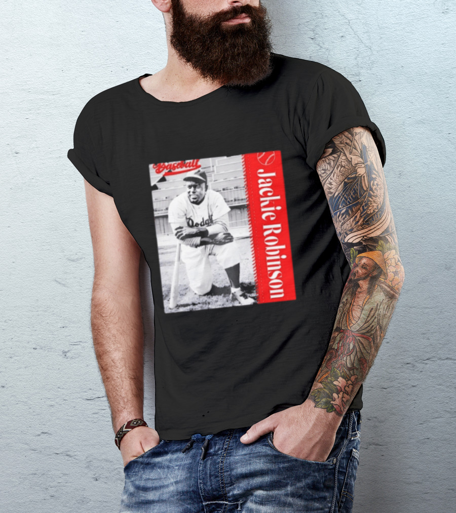 Jackie Robinson Brooklyn Dodgers MLB Baseball Legend T-Shirt
