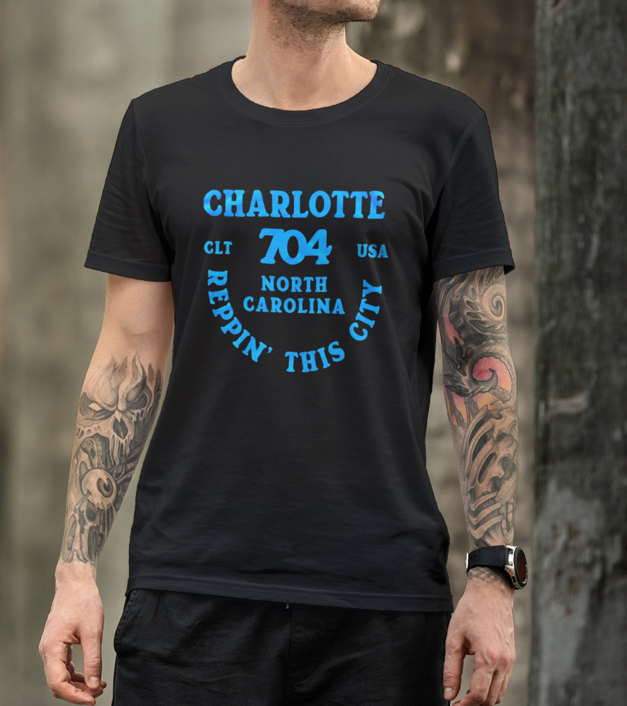 Charlotte 704 Clt Usa North Carolina Reppin' This City T-Shirt
