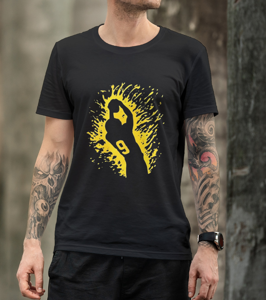 Josh Jacobs Number 9 Football Splash T-Shirt
