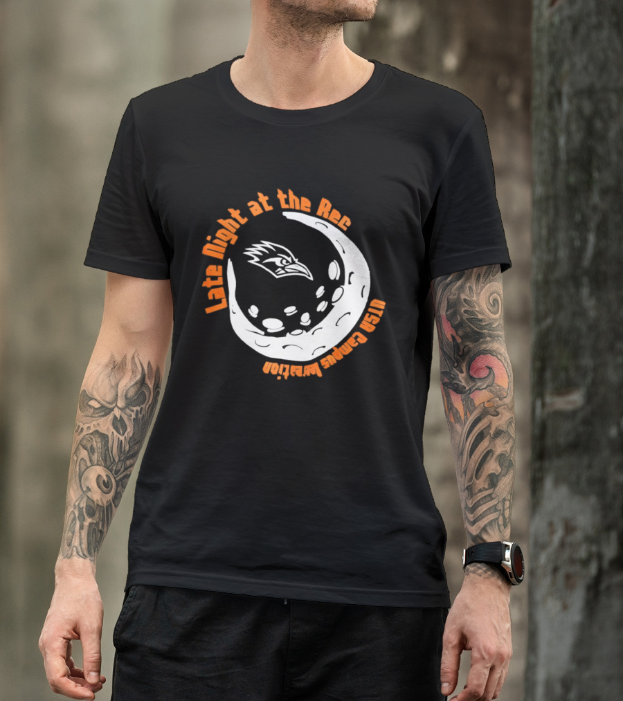 Late Night At The Rec UTSA Roadrunners Campus Recreation Moon T-Shirt