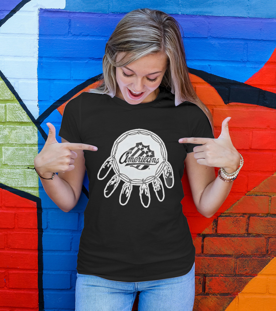 Classic Native American Rochester Americans Amerks Ice Hockey Team T-Shirt