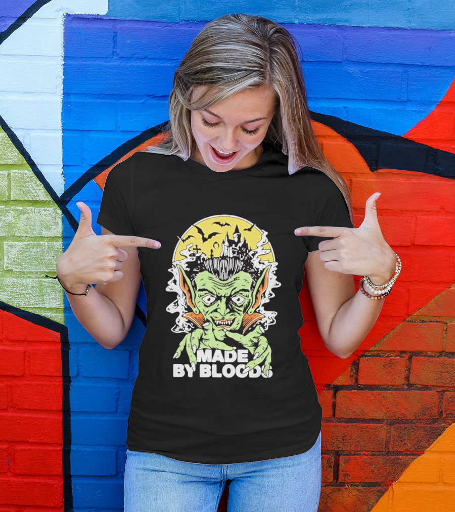Vampire Halloween Made By Bloods Horror Bats And Haunted Castle T-Shirt
