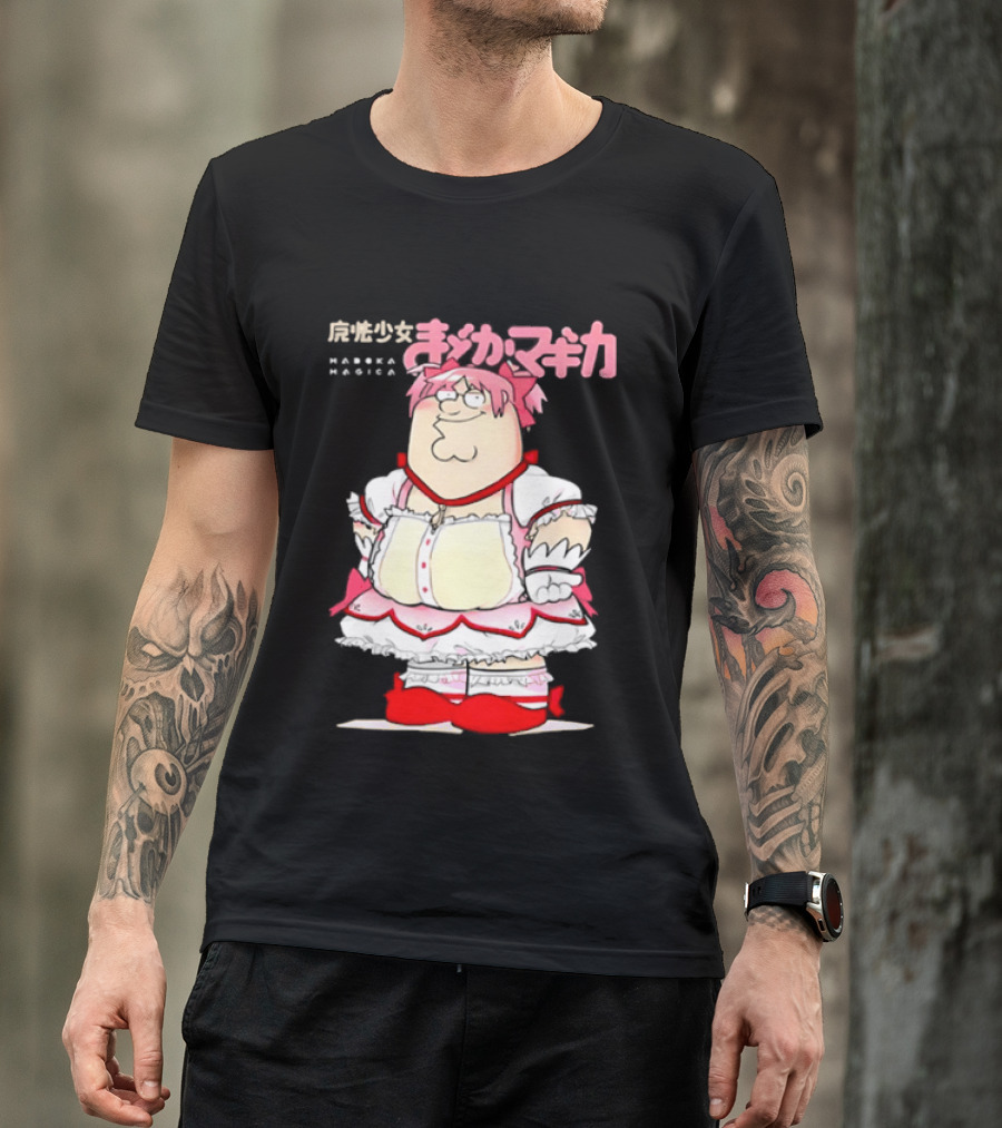 Madoka Peter Griffin Family Guy Puella Magi Madoka Magica Crossover Anime T-Shirt