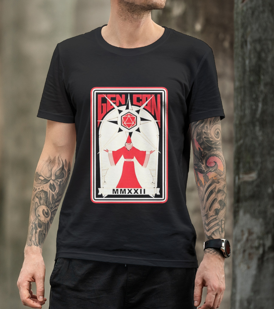 Gen Con MMXXII Wizard D20 Gaming Dungeons And Dragons T-Shirt