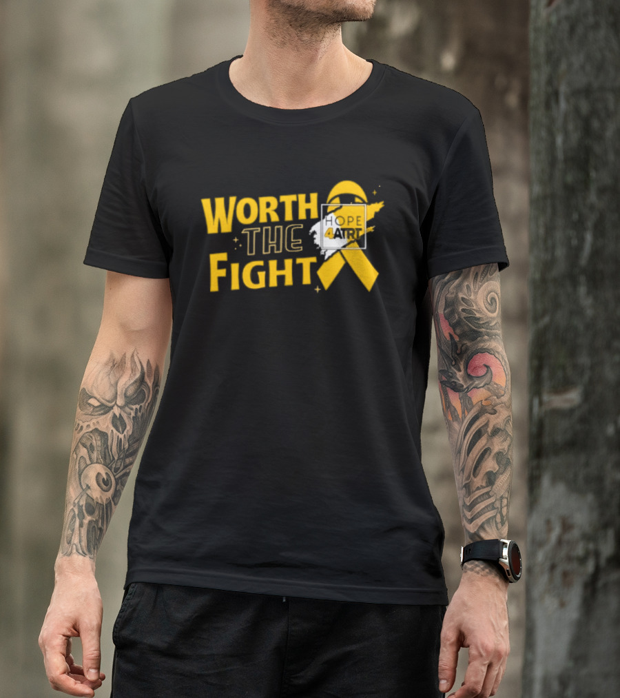 Worth The Fight Hope Yellow Ribbon 4 T-Shirt