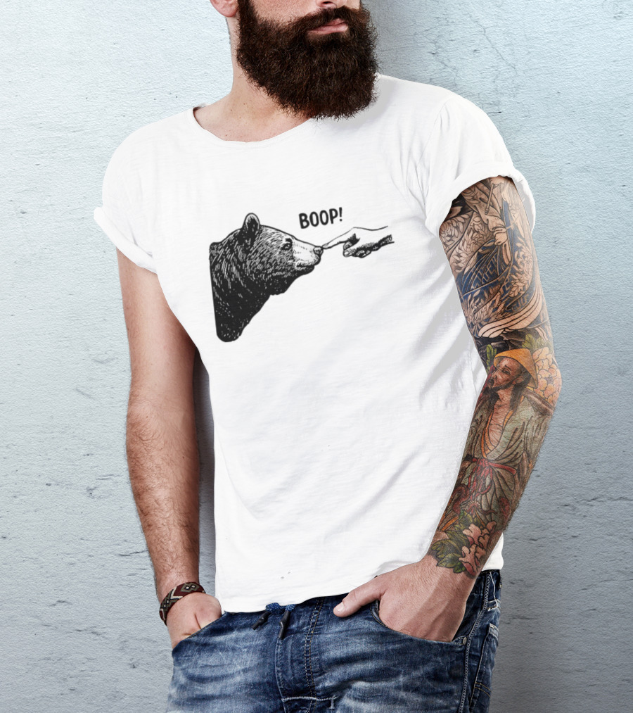 Bear Boop Finger Touching Nose T-Shirt