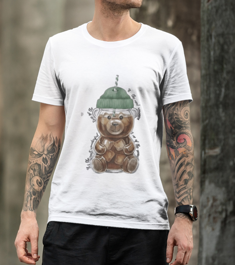 Starbucks Bear Cold Coffee Christmas 2023 Edition T-Shirt