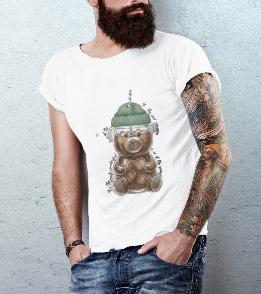 Starbucks Bear Cold Coffee Christmas 2023 Edition T-Shirt