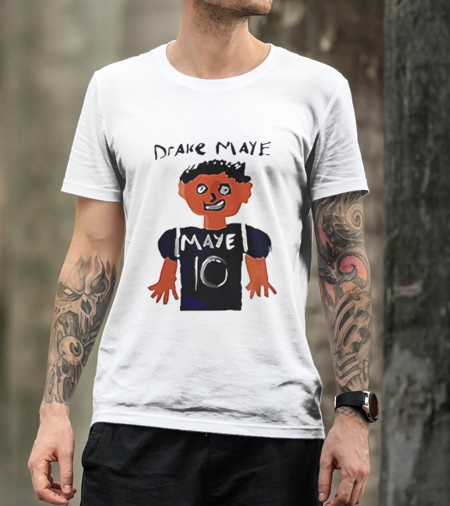 Drake Maye 10 Caricature Drawing New England Patriots T-Shirt