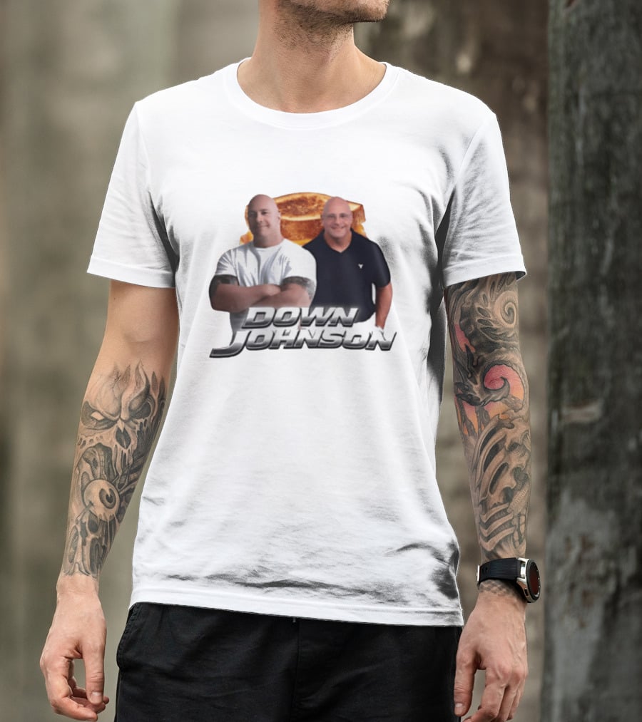 Dwayne Johnson Down Johnson Sandwich Image With Two Bald Men T-Shirt