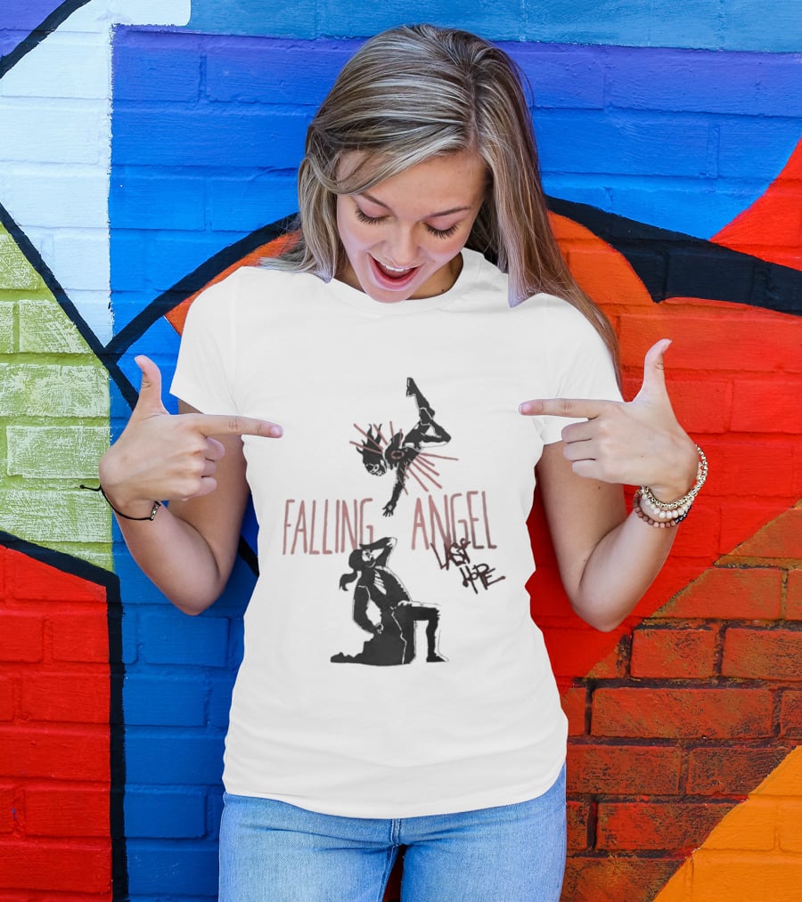 Falling Angel Last Hope Dark Fantasy Gothic T-Shirt