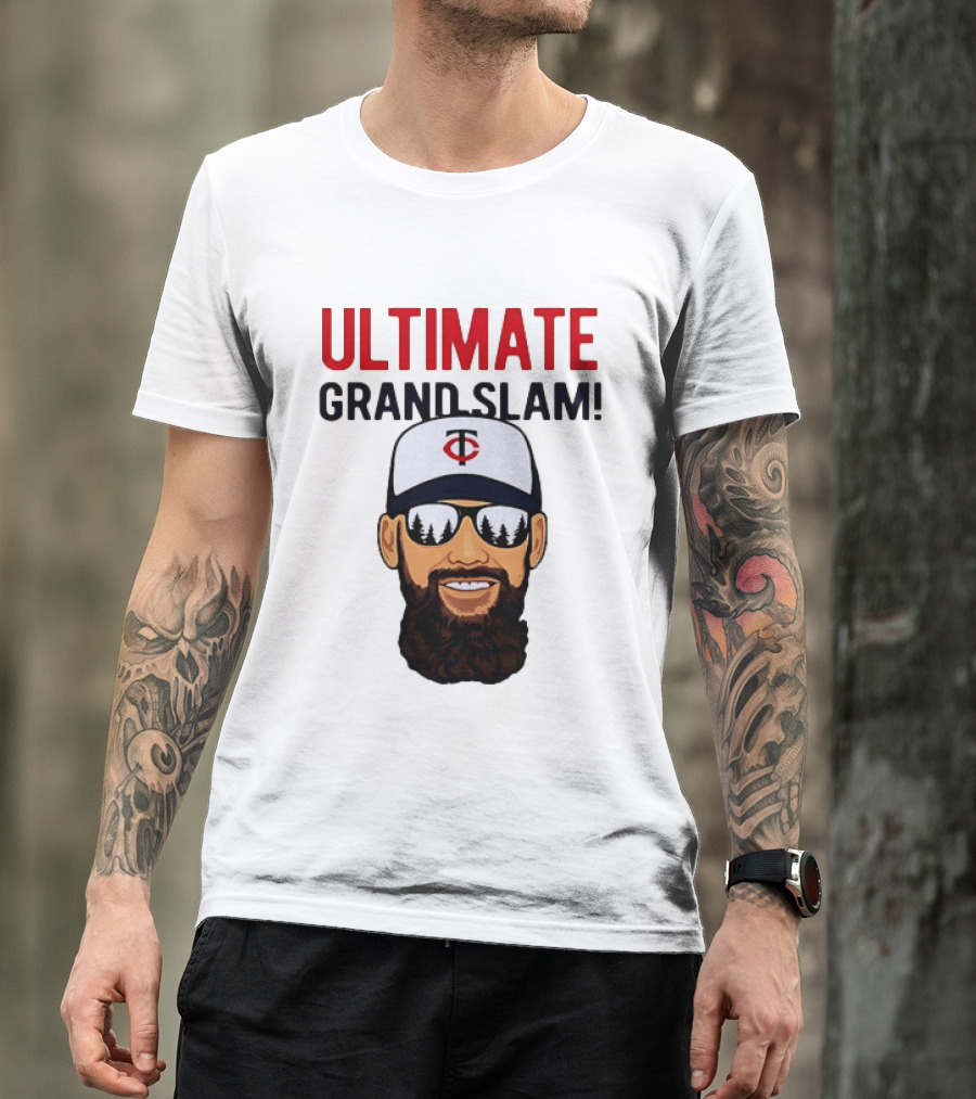 Minnesota Twins Ultimate Grand Slam MLB Bearded Player With Sunglasses T-Shirt