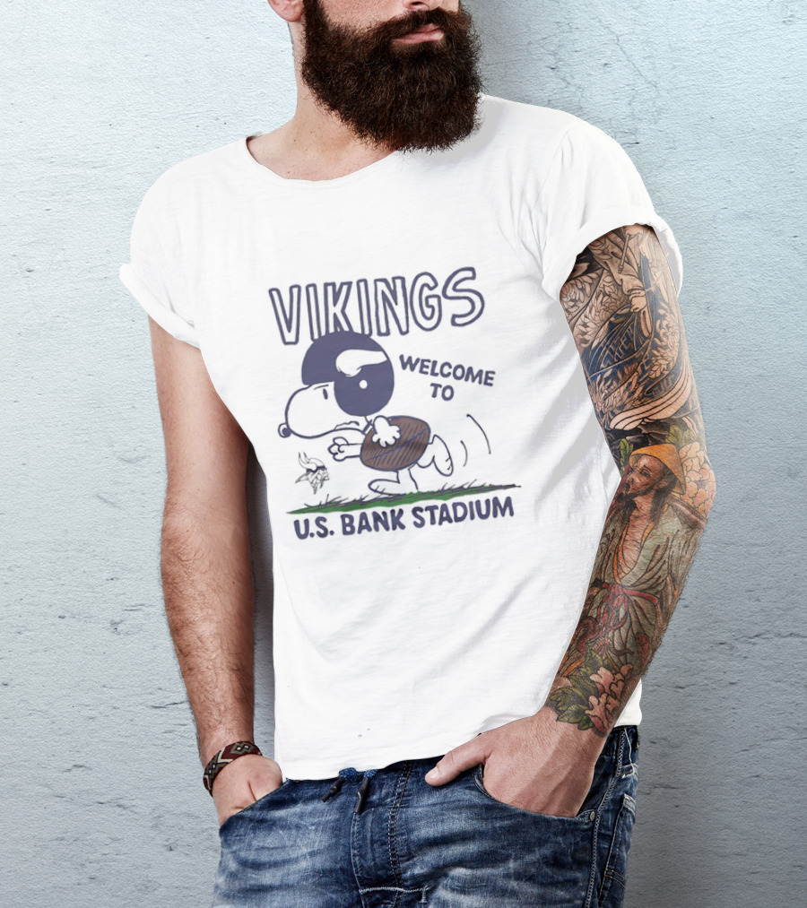 Snoopy Vikings Welcome To U.S. Bank Stadium T-Shirt