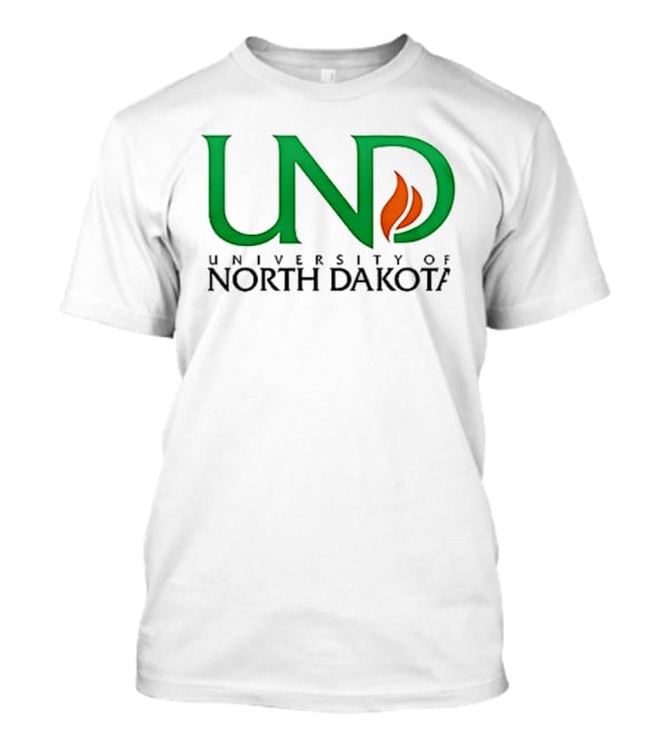 North Dakota Fighting Hawks Patriot USA Flag Charlie Kirk T-Shirt