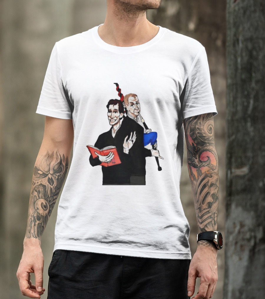 The Rest Is Politics Rory Stewart Red Book Talking Figure Cartoon T-Shirt