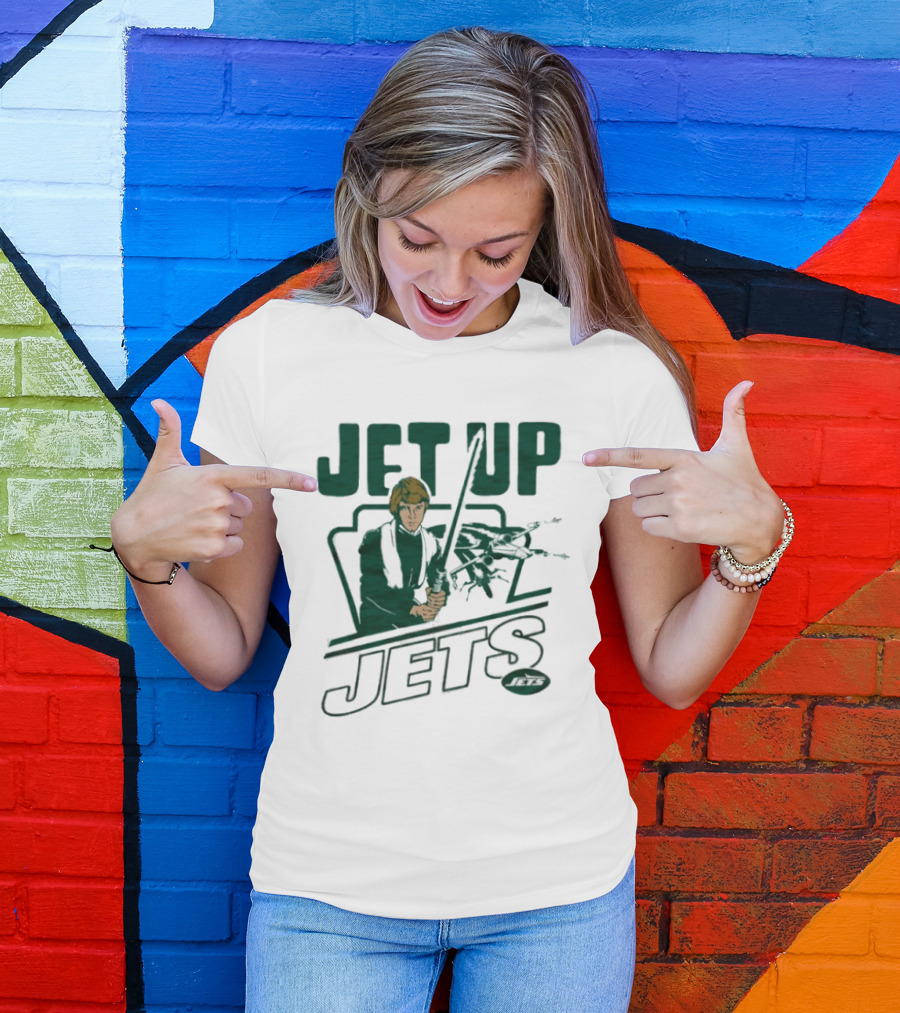 Jet Up Star Wars Luke New York Jets Collaboration T-Shirt