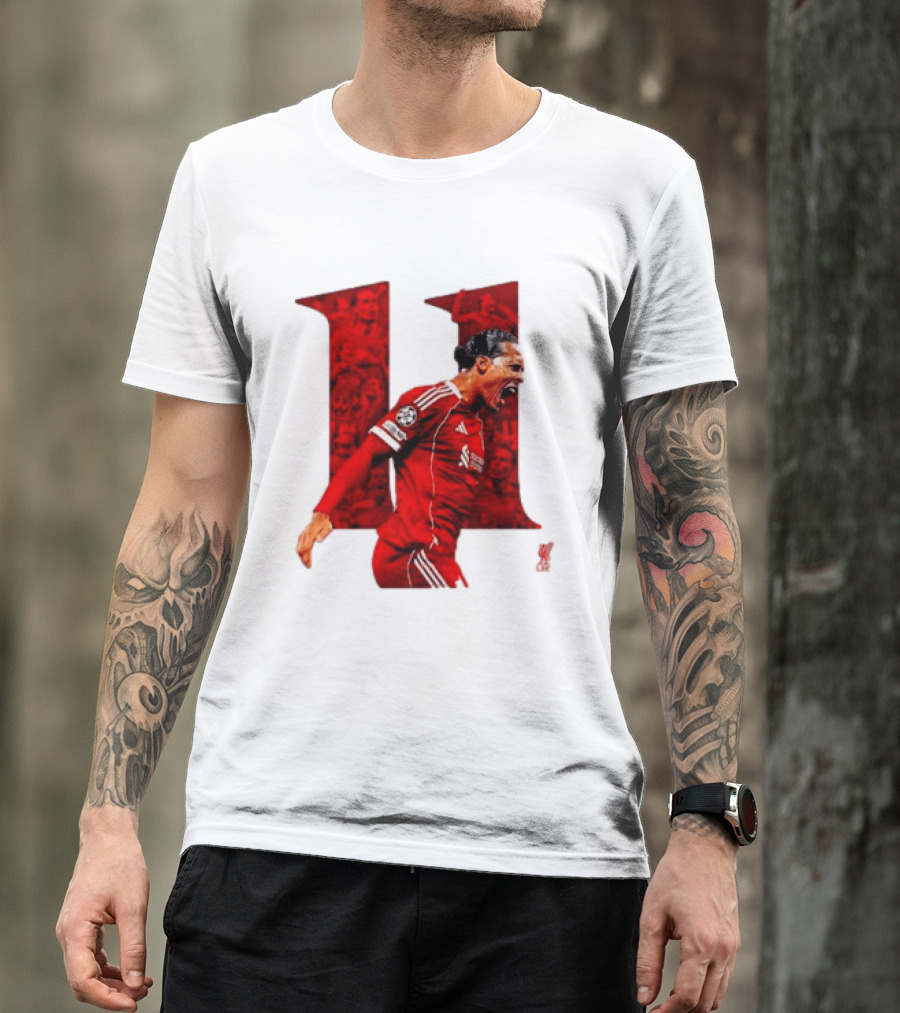 Virgil Van Dijk Liverpool Fifpro World 11 Champions League Star T-Shirt
