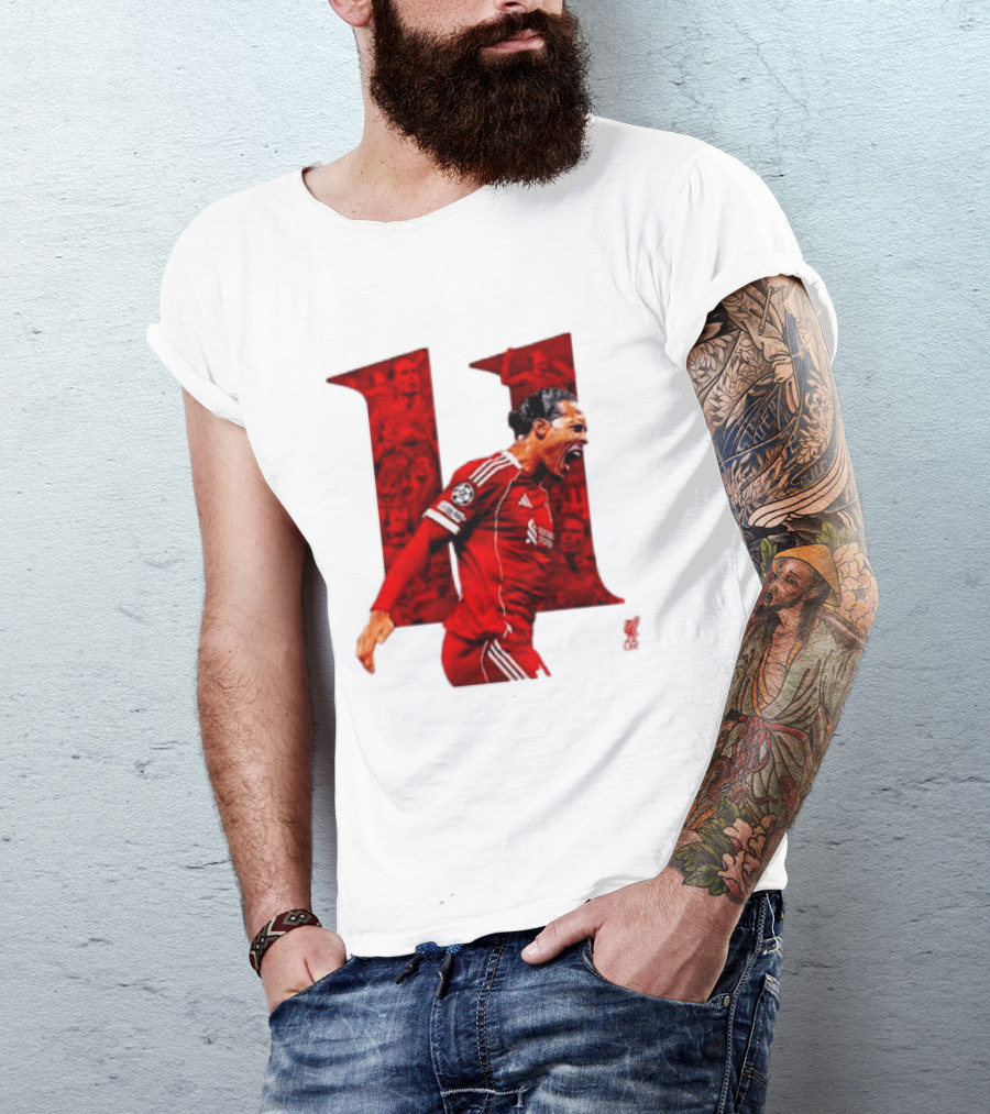 Virgil Van Dijk Liverpool Fifpro World 11 Champions League Star T-Shirt