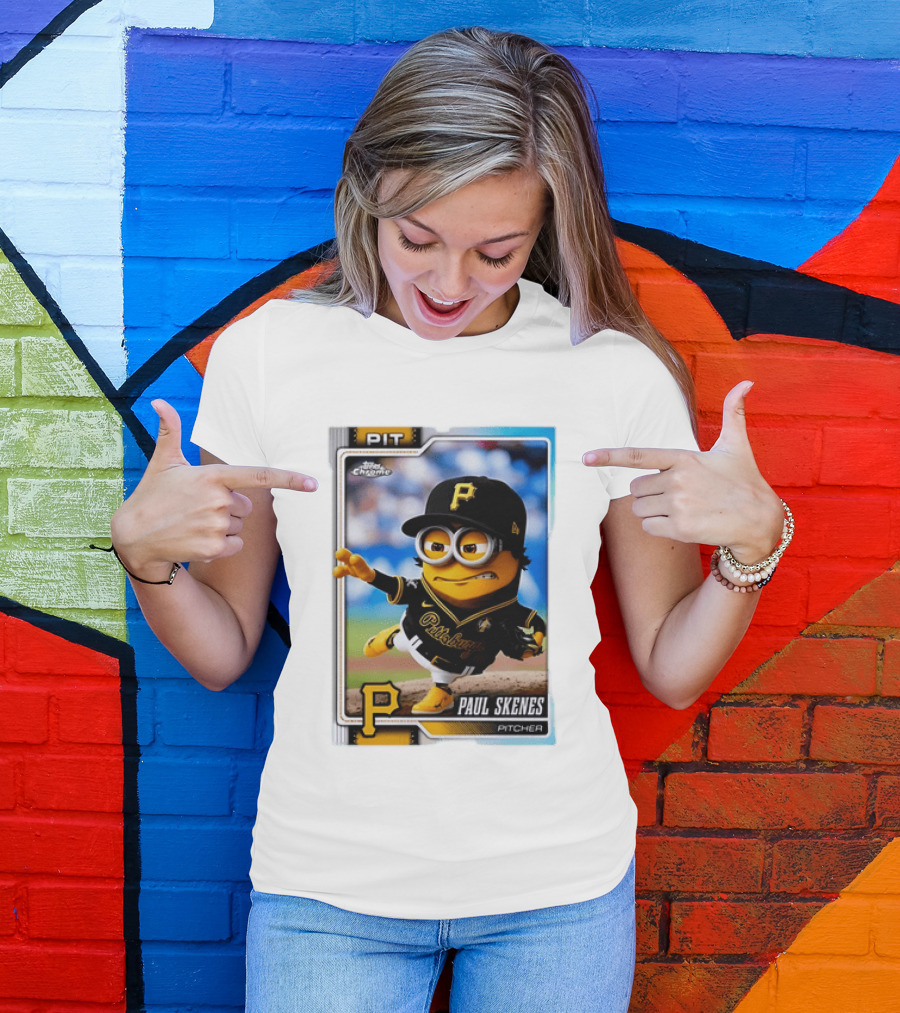 Paul Skenes Pittsburgh Pirates Minion Pitcher Topps Chrome Card PIT T-Shirt