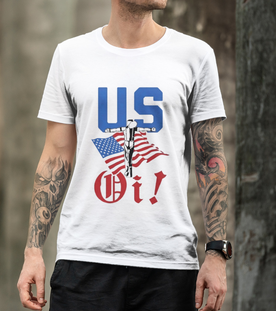 US Oi American Flag Punk Rock Skinhead Culture T-Shirt