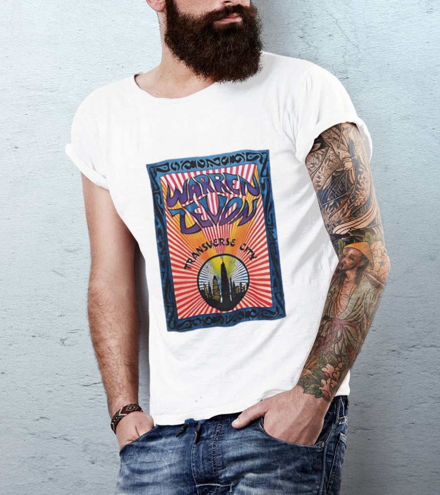 Warren Zevon Transverse City Psychedelic Rock Skyline T-Shirt