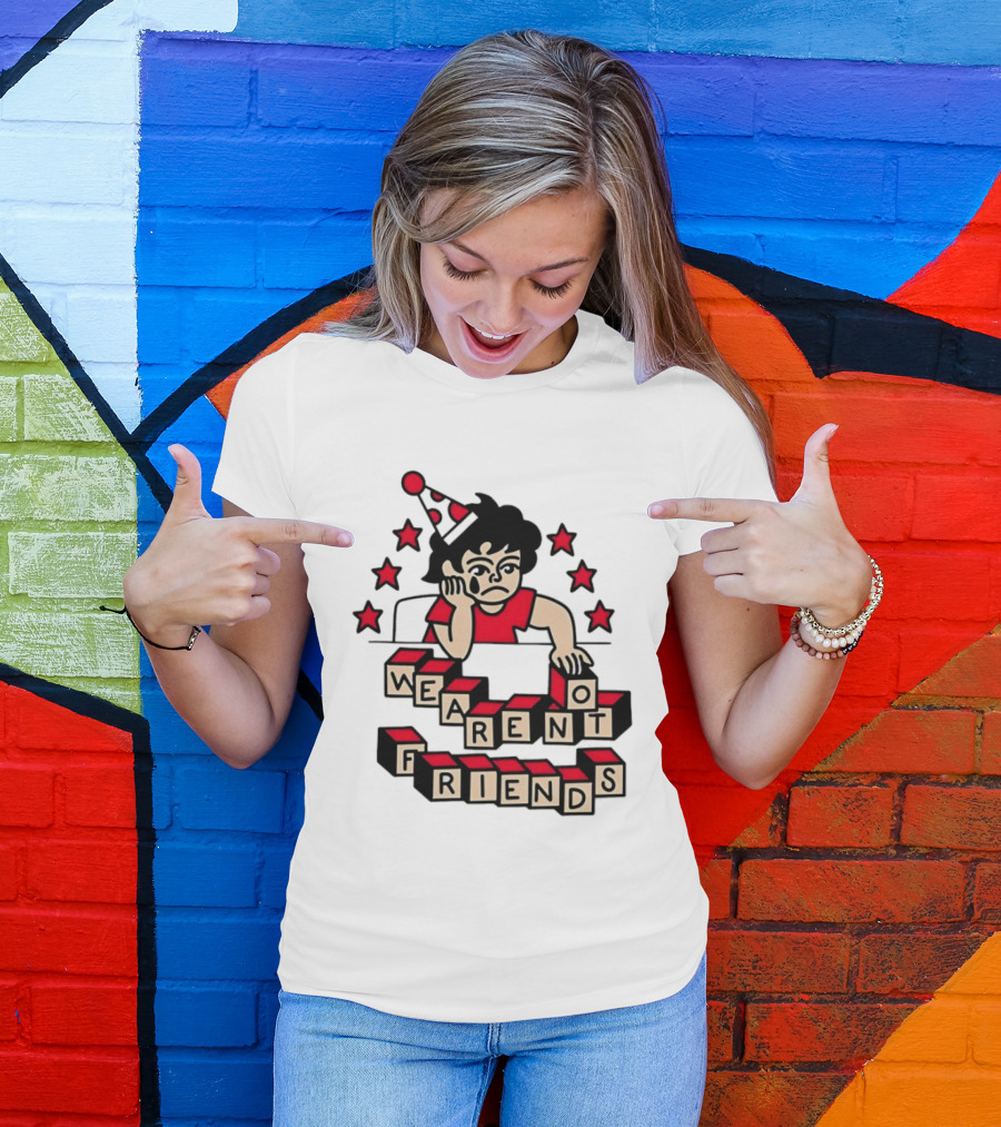 We Aren't Friends Sad Birthday Party Child Blocks And Stars T-Shirt