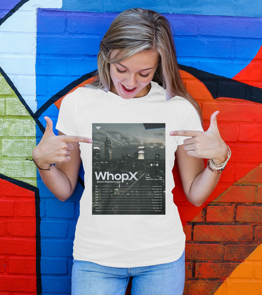 WhopX August Tour S1k Mo Whop Businesses Jersey Washington Nashville Austin Denver 2023 Dates T-Shirt