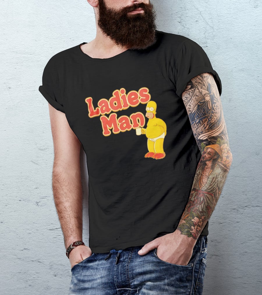 Ladies Man Homer Simpson The Simpsons Cartoon T-Shirt