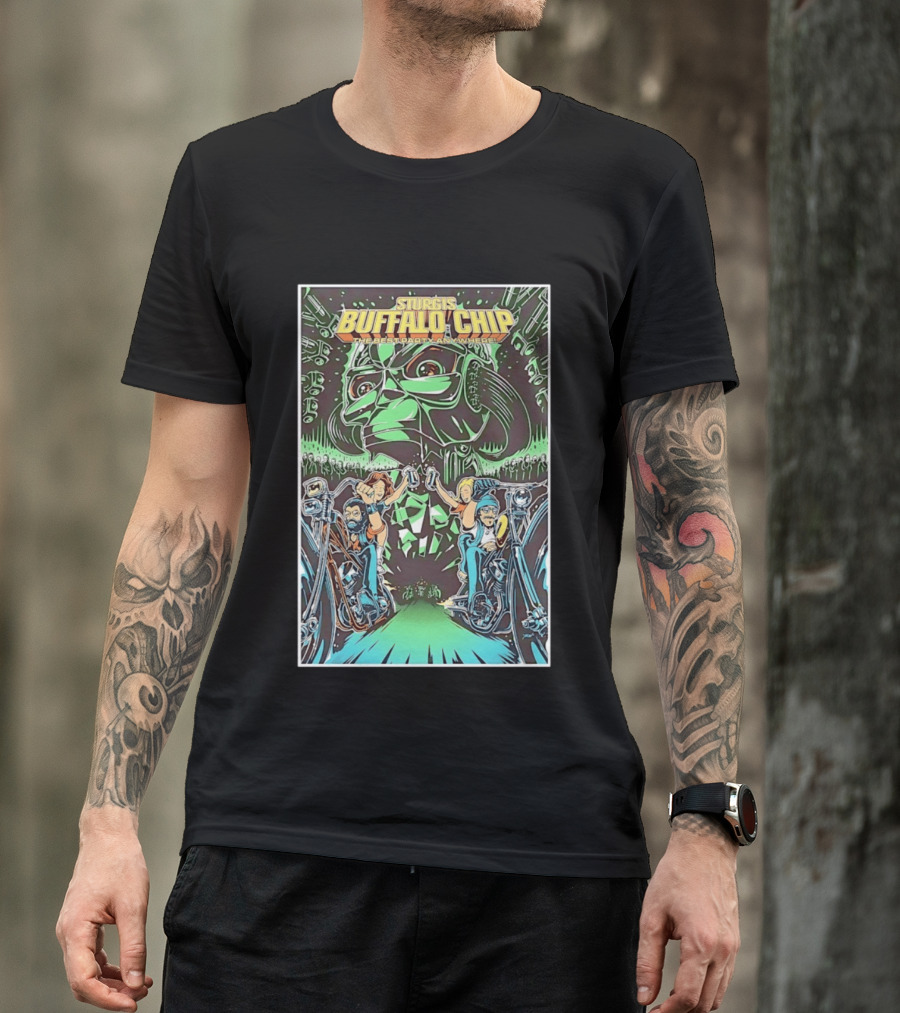Sturgis Buffalo Chip The Best Party Anywhere Motorcycle Event Darth Vader Mashup T-Shirt