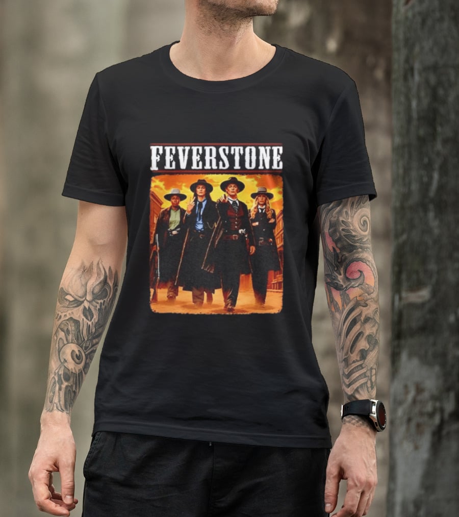 Feverstone Western Outlaws Indiana Fever WNBA Players As Gunfighter Team T-Shirt