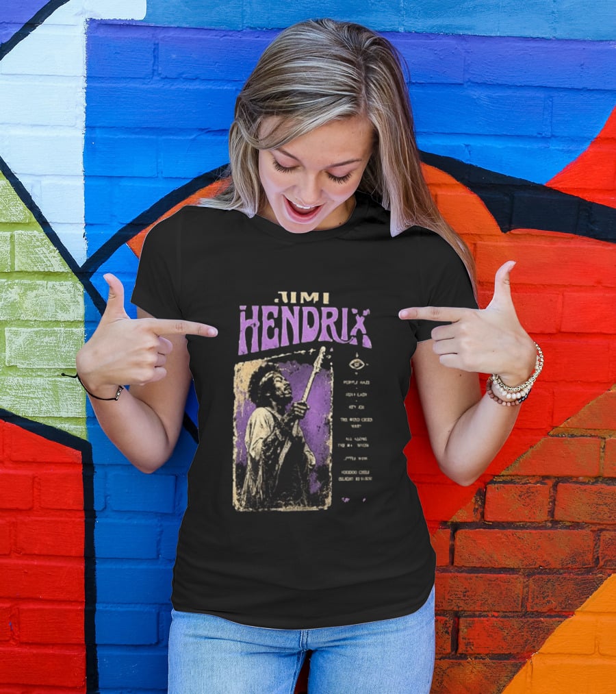 Jimi Hendrix Psychedelic Experience Are You Experienced Track List T-Shirt