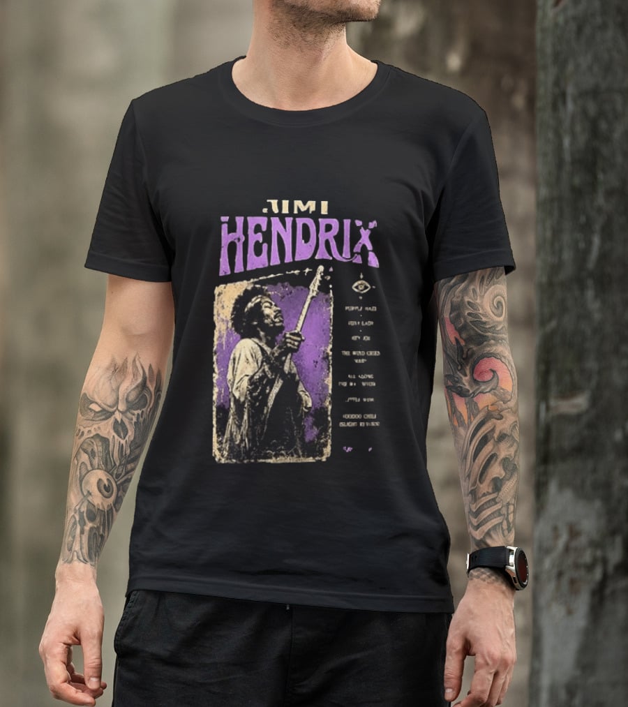Jimi Hendrix Psychedelic Experience Are You Experienced Track List T-Shirt