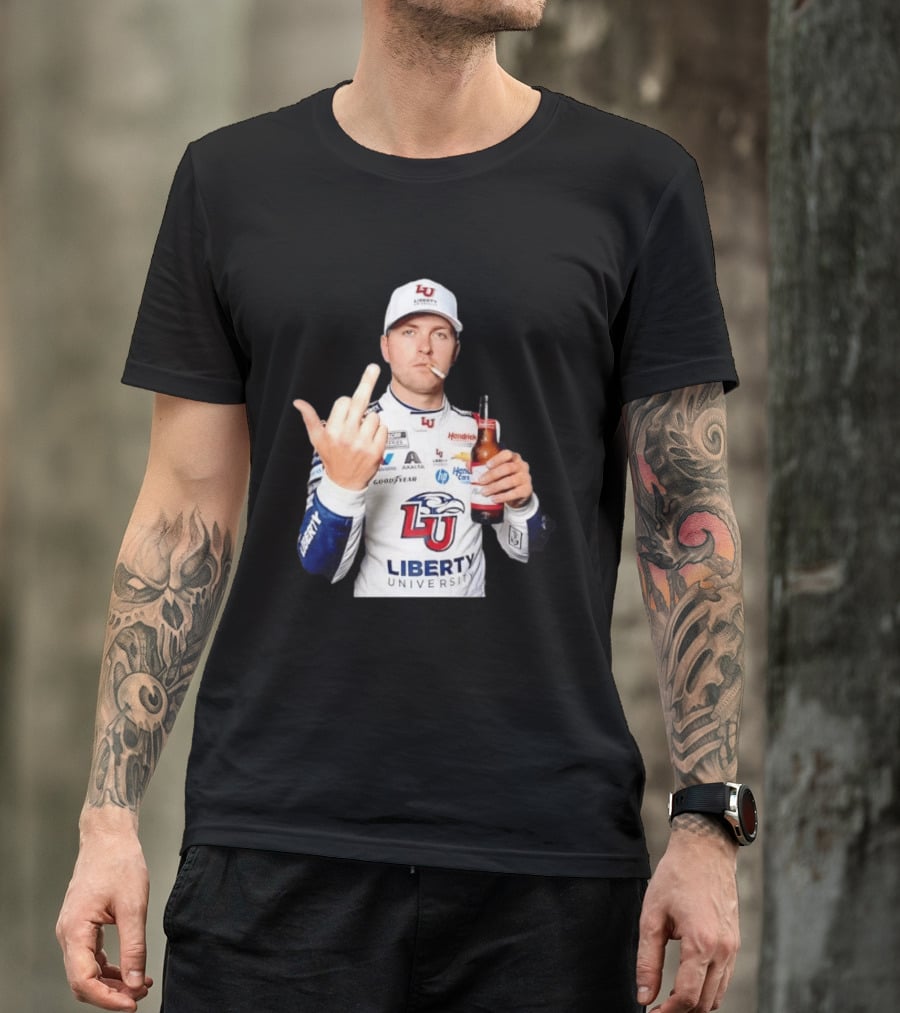 William Byron Liberty University Middle Finger Hendrick Motorsports NASCAR T-Shirt
