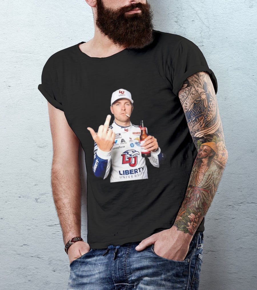 William Byron Liberty University Middle Finger Hendrick Motorsports NASCAR T-Shirt
