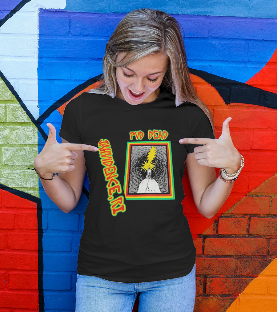 PVD Dead Jahvidence RI Providence Graphic Lightning Bolt T-Shirt