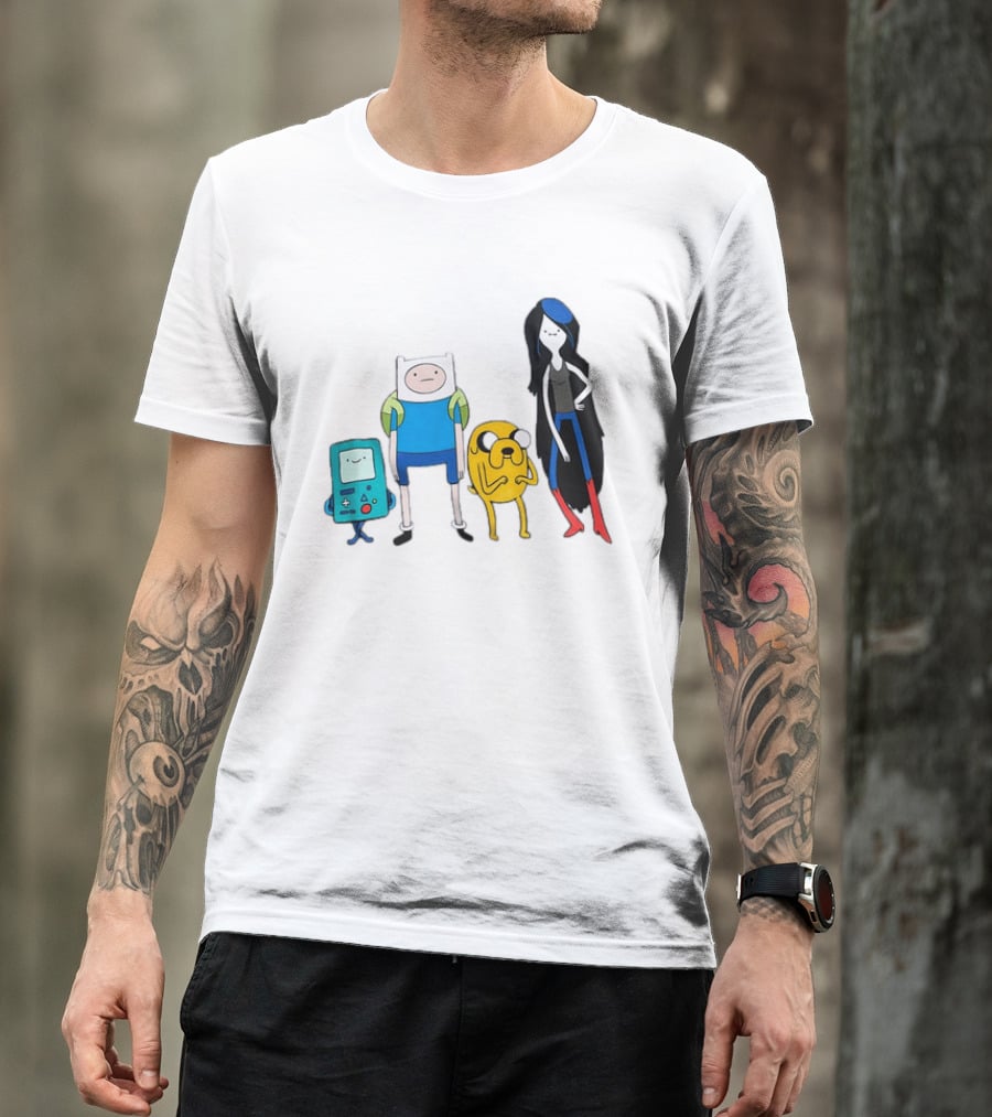 Adventure Time Finn Jake BMO Marceline Character Lineup T-Shirt