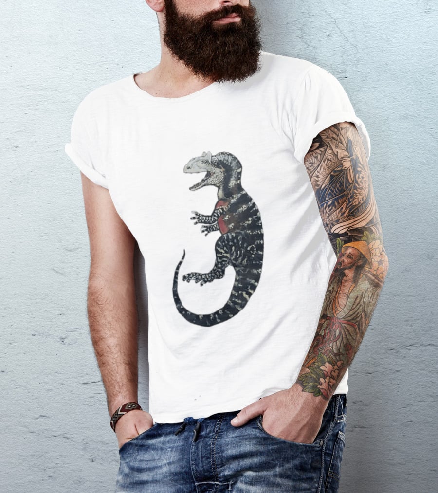 Allosaurus Dinosaur Prehistoric Paleontology Detailed Fossil T-Shirt