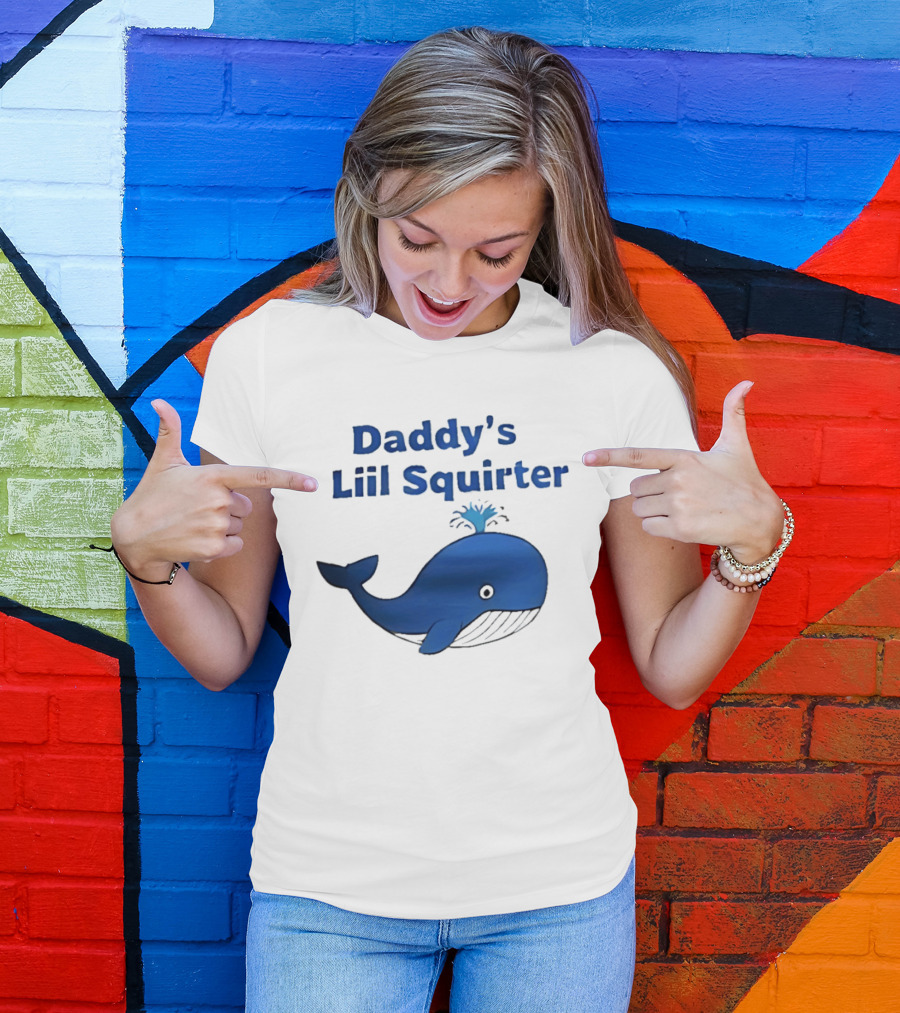 Daddy's Liil Squirter Whale Ocean Sea Life T-Shirt